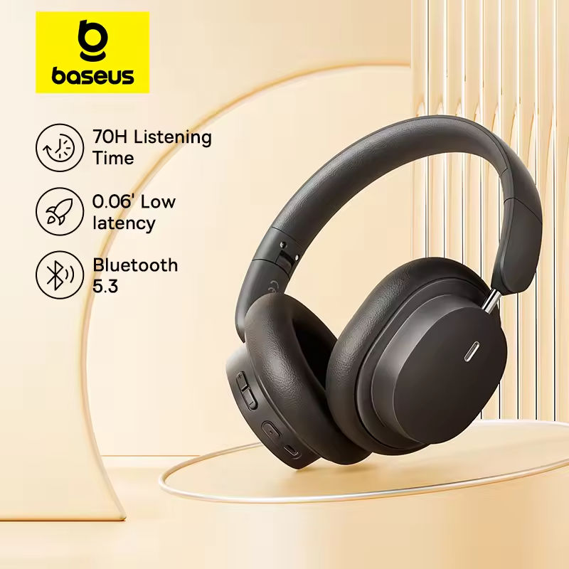 Anc Wireless Over Ear Headphones - Baseus Bowie D05 Kablosuz Kulaklık 3D