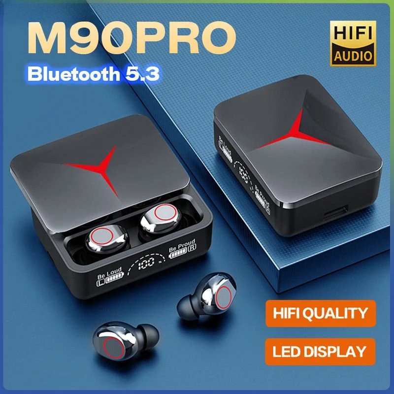 Tws Earbuds Bluetooth 5.3 - TWS M90 Pro kablosuz kulaklık oyun