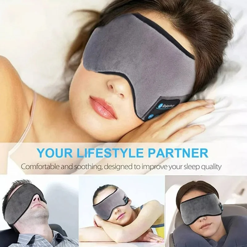 Sleep Mask Headphones Bluetooth - Kablosuz Bluetooth Uyku Bandı 3D Karartma