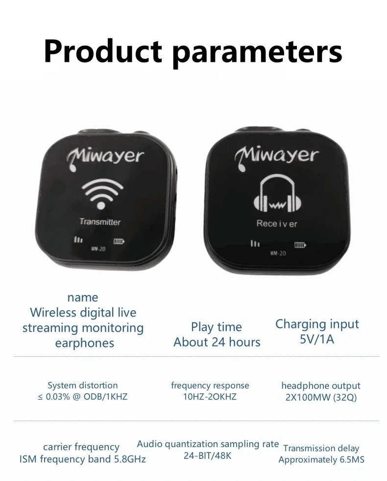 Miwayer WM-20 5.8G Kablosuz Ku - In Ear Monitors For Singers incelemesi ve fiyatı