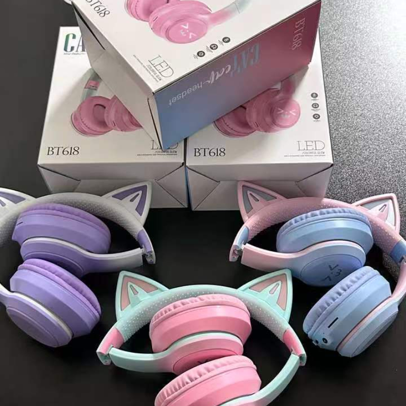 T28 Kablosuz Bluetooth Kulaklı - Cat Ear Bluetooth Headset Led incelemesi ve fiyatı