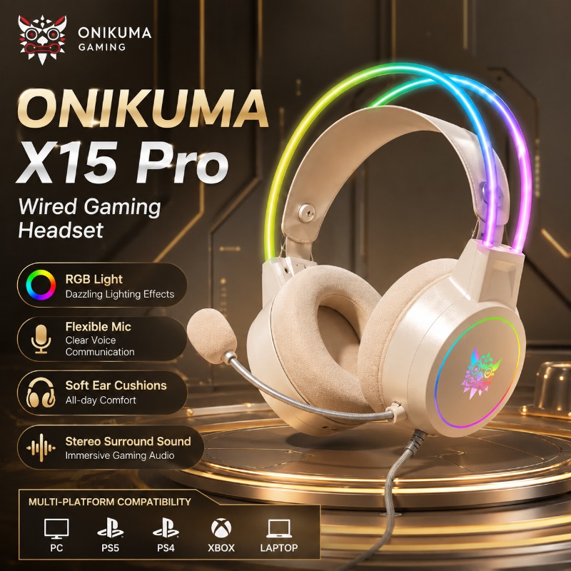 ONIKUMA X15 Pro Oyun Kulaklığı - Gaming Headset With Mic Rgb incelemesi ve fiyatı