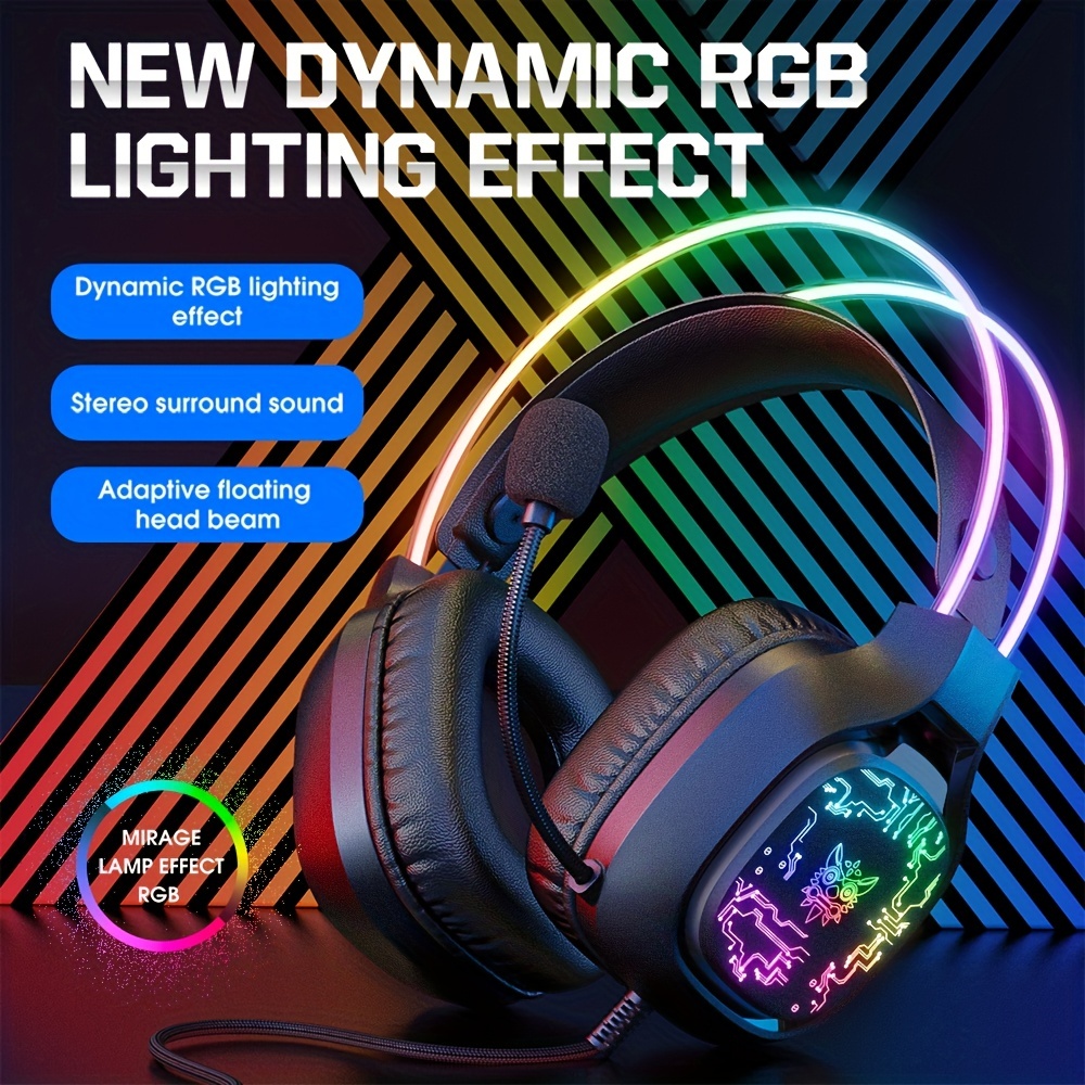 PC PS4 Xbox PS5 için gürültü ö - Gaming Headset With Mic Rgb incelemesi ve fiyatı