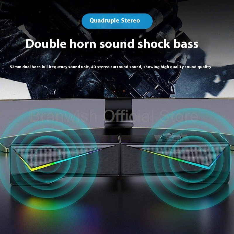 RGB Oyun Soundbar Ayrılabilir  - Rgb Computer Soundbar For Pc incelemesi ve fiyatı