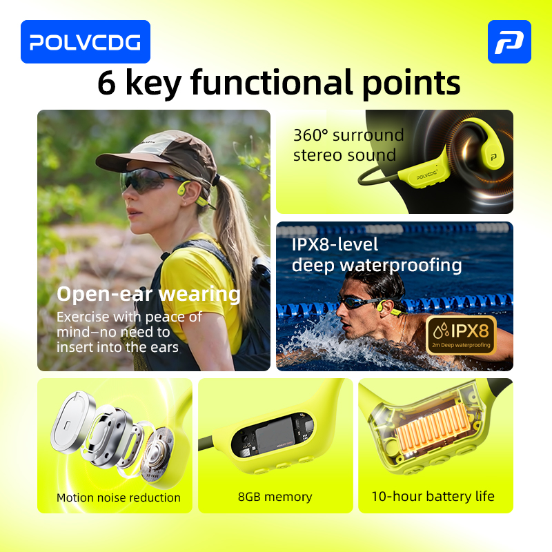POLVCDG 8G Bellek Kemik İletim - Bone Conduction Running Headphones incelemesi ve fiyatı